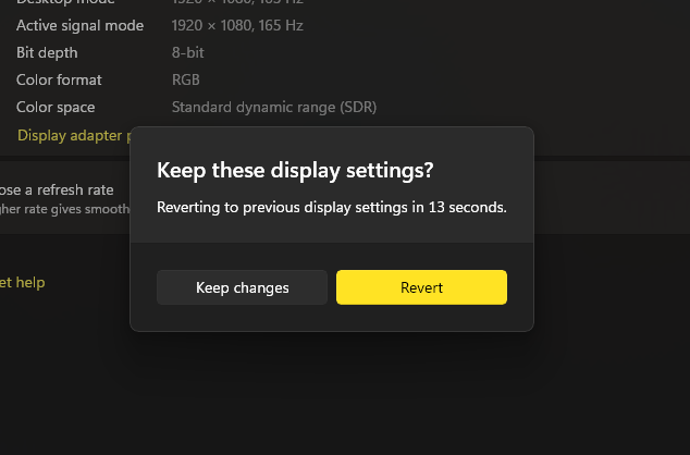 Placeholder image showing the 'Keep changes' confirmation dialog